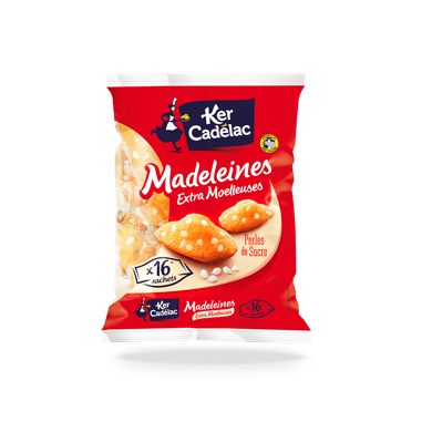 Ker Cadelac Madeleines Extra-Moelleuses Perles de sucre