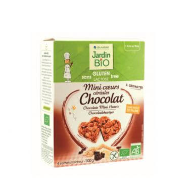 Jardin Bio Mini cœur céréales chocolat sans gluten sans lactose